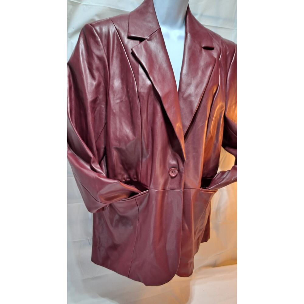 Susan Graver QVC Style Jacket - Burgundy - Large - NWT